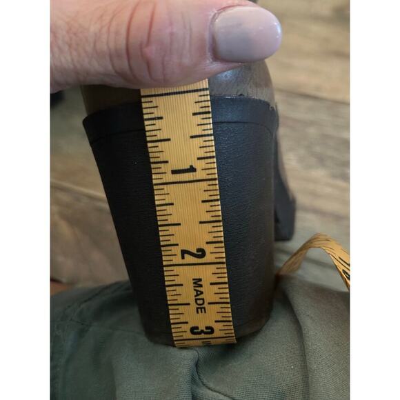 Nine West Brown Taupe Lining Sweater Zipper Block Heels Ankle Boots Size 7.5 - Picture 7 of 9